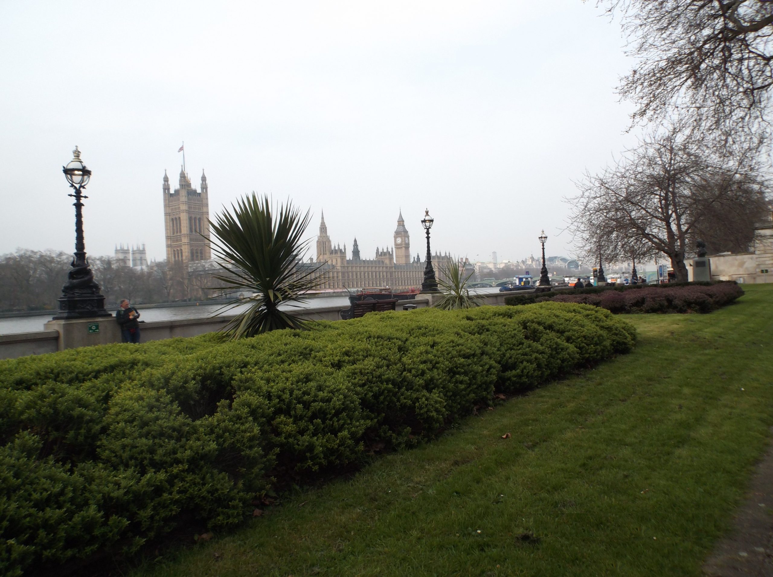 View of The Palace of Westminster from the Southbank of the River Thames, Lambeth, Central London