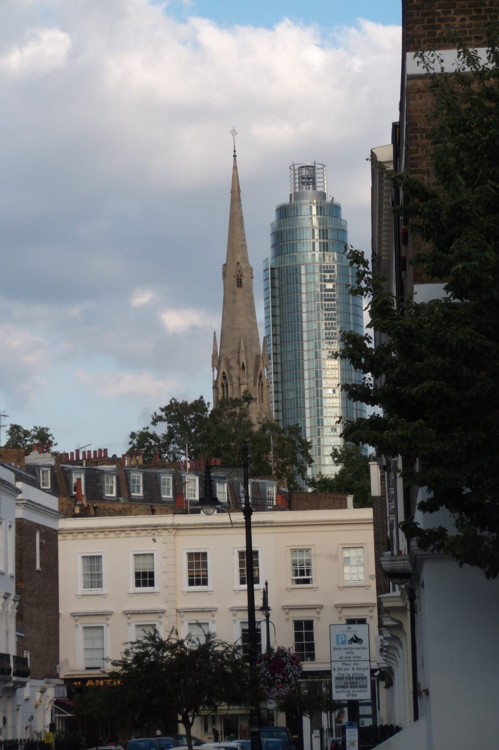 View of Battersea from Pimlico, Central London, SW1V